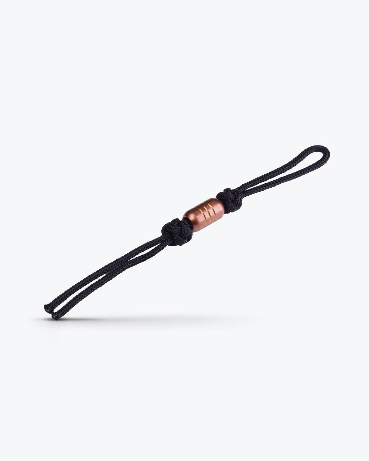 Black Paracord Lanyard with Rose Gold Bead - Diagonal Angle | Benchmade Knife Co.