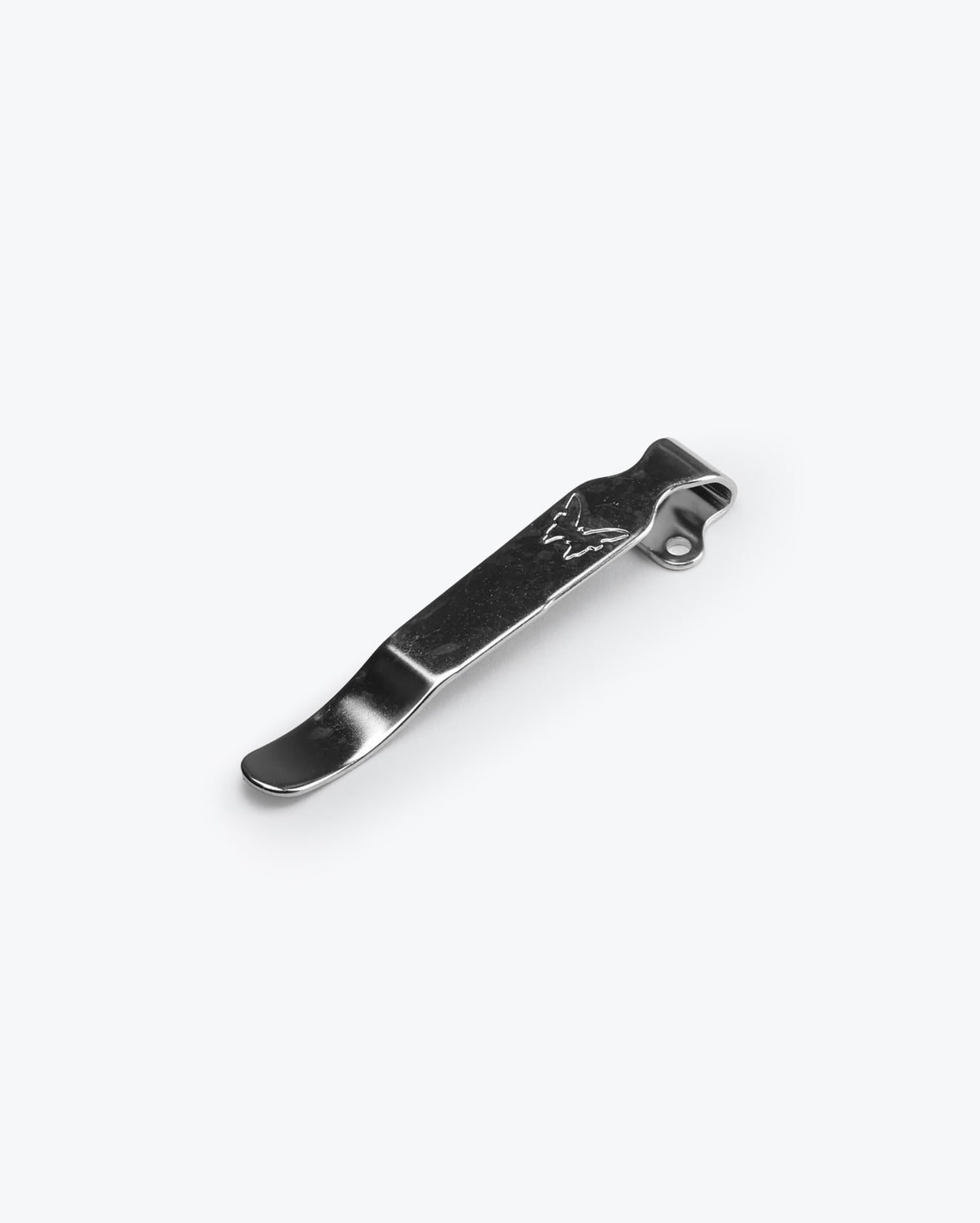 Satin Steel Deep-Carry Pocket Clip - Curved Profile View | Benchmade Knife Co.