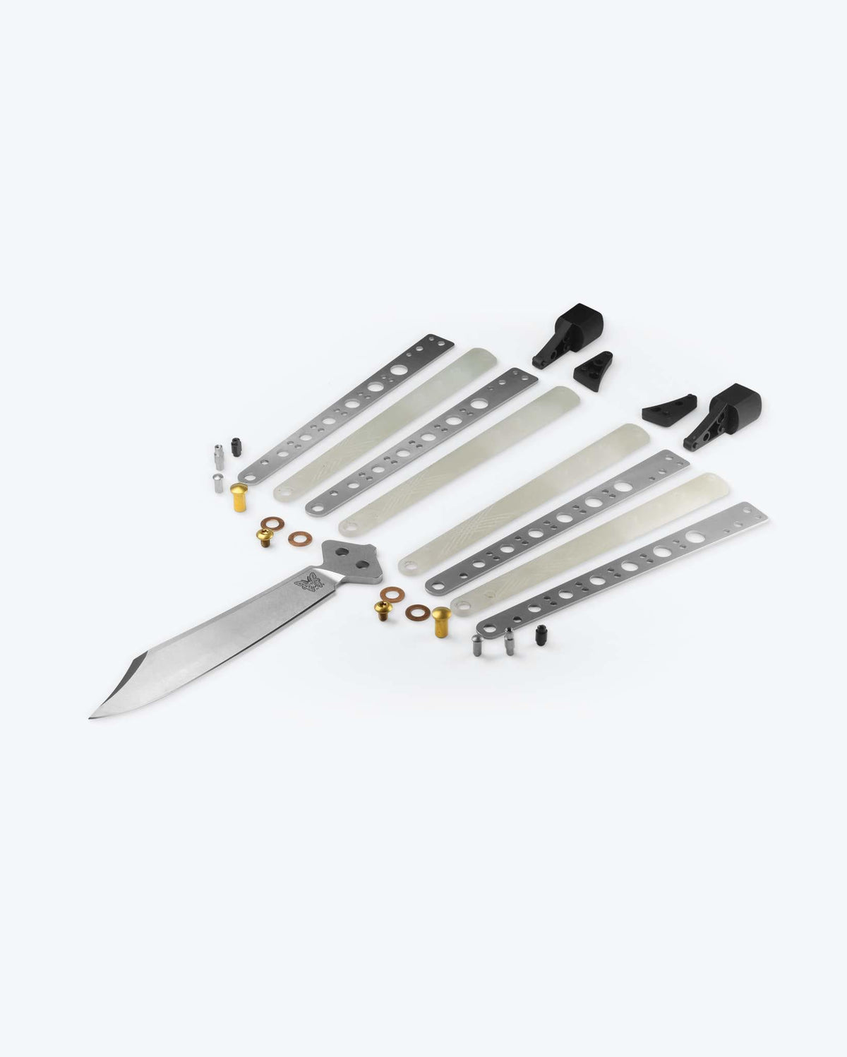 Benchmade Necron™ Jade G10 Balisong Exploded Parts View | Benchmade Knife Co.