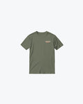 Olive Green Benchmade Knife Co Tee - Front Flat Lay with Chest Logo | Benchmade Knife Co.