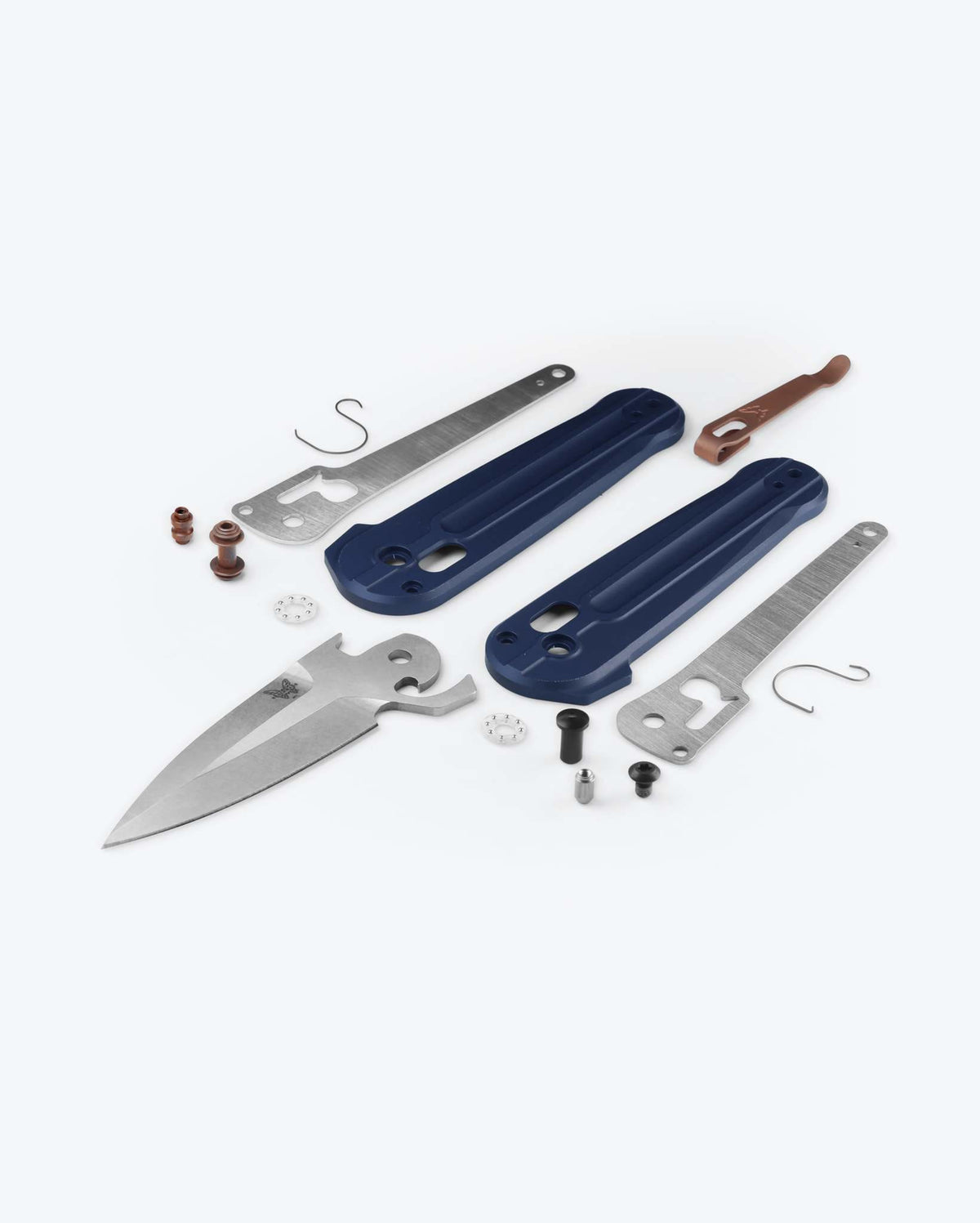 Lowden™ Crater Blue Aluminum 491 - Exploded Components View | Benchmade Knife Co.