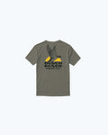 Olive Womens Mallard SS Tee - Back view with mallard duck graphic | Benchmade Knife Co.