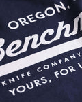 BKC Classic Script Tee - Close-Up Back Graphic | Benchmade Knife Co.