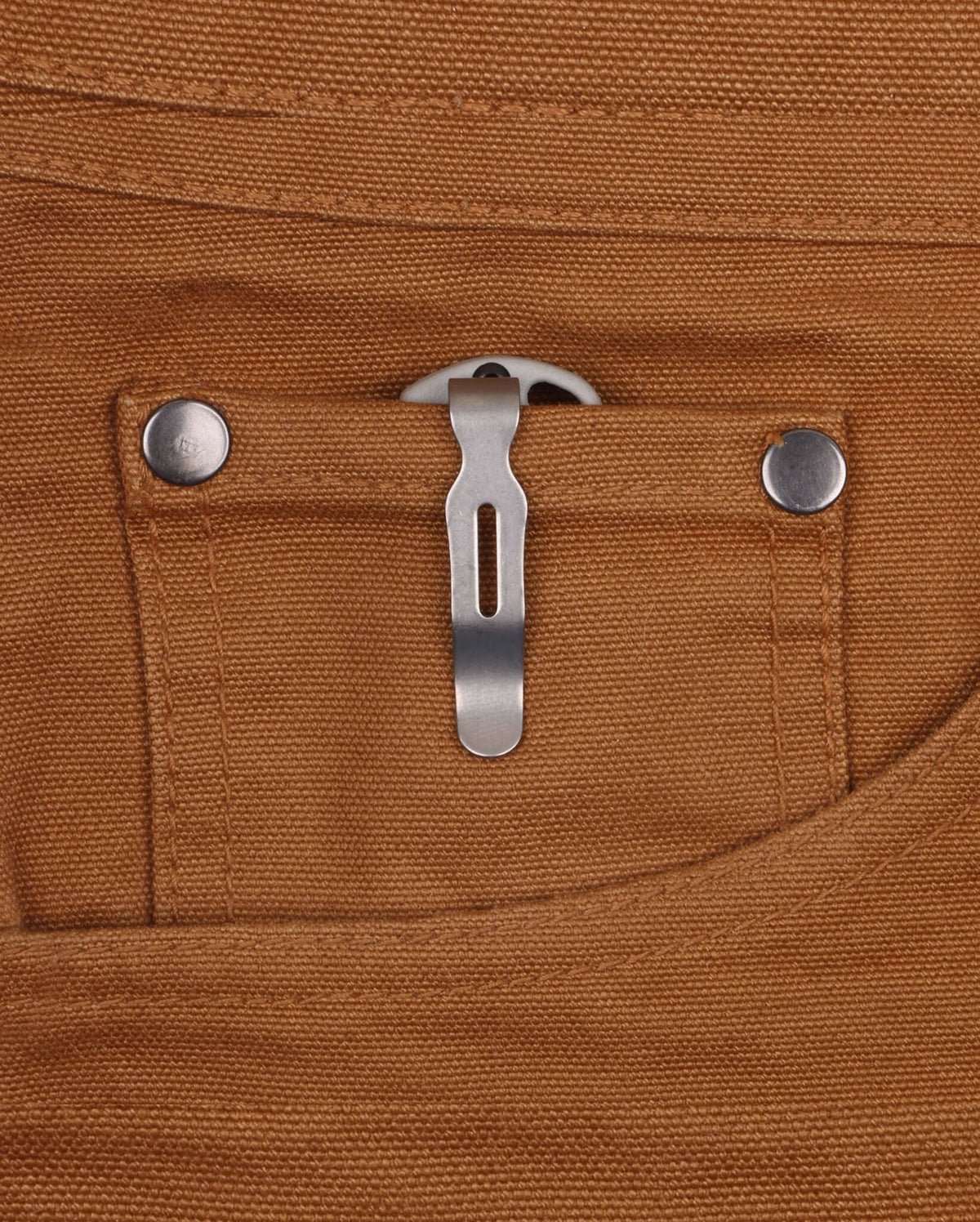 Satin Mini Deep-Carry Clip Installed on Canvas Pouch | Benchmade Knife Co.