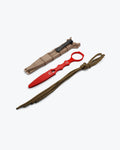 Red SOCP® Trainer knife exploded view with paracord - Benchmade Knife Co.