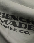 Benchmade Knife Co text print - Close-up detail view | Benchmade Knife Co.