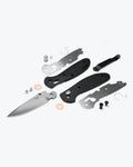 Mini Griptilian® Black Grivory® Drop-point - Exploded Component View | Benchmade Knife Co.