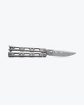 Benchmade Laro™ Gray Titanium Butterfly Knife - Back View Open Position | Benchmade Knife Co.