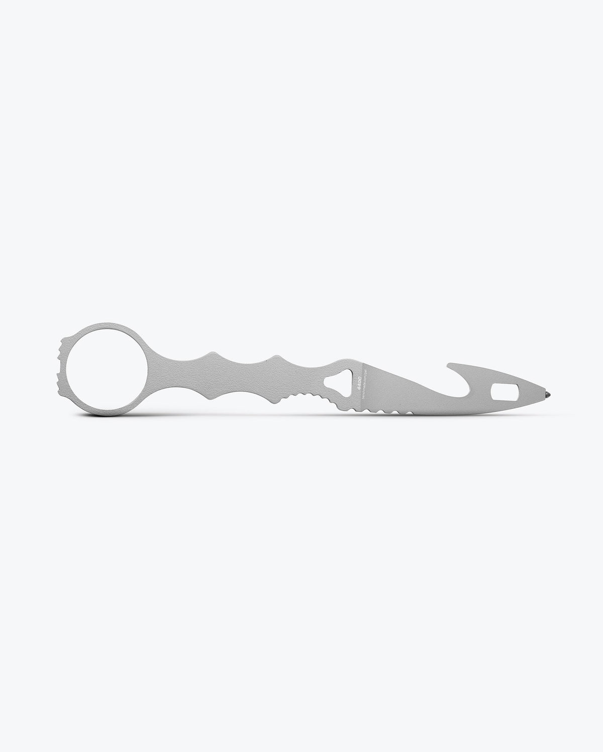 SOCP® Rescue Tool Gray shown from the back revealing tactical features | Benchmade Knife Co.
