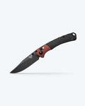 Mini Crooked River Burnt Copper Black Micarta - Angled Open View | Benchmade Knife Co.