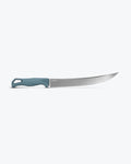Benchmade Fishcrafter™ 9" Trailing Point - Depth Blue Santoprene® Handle - Flat Lay | Benchmade Knife Co.