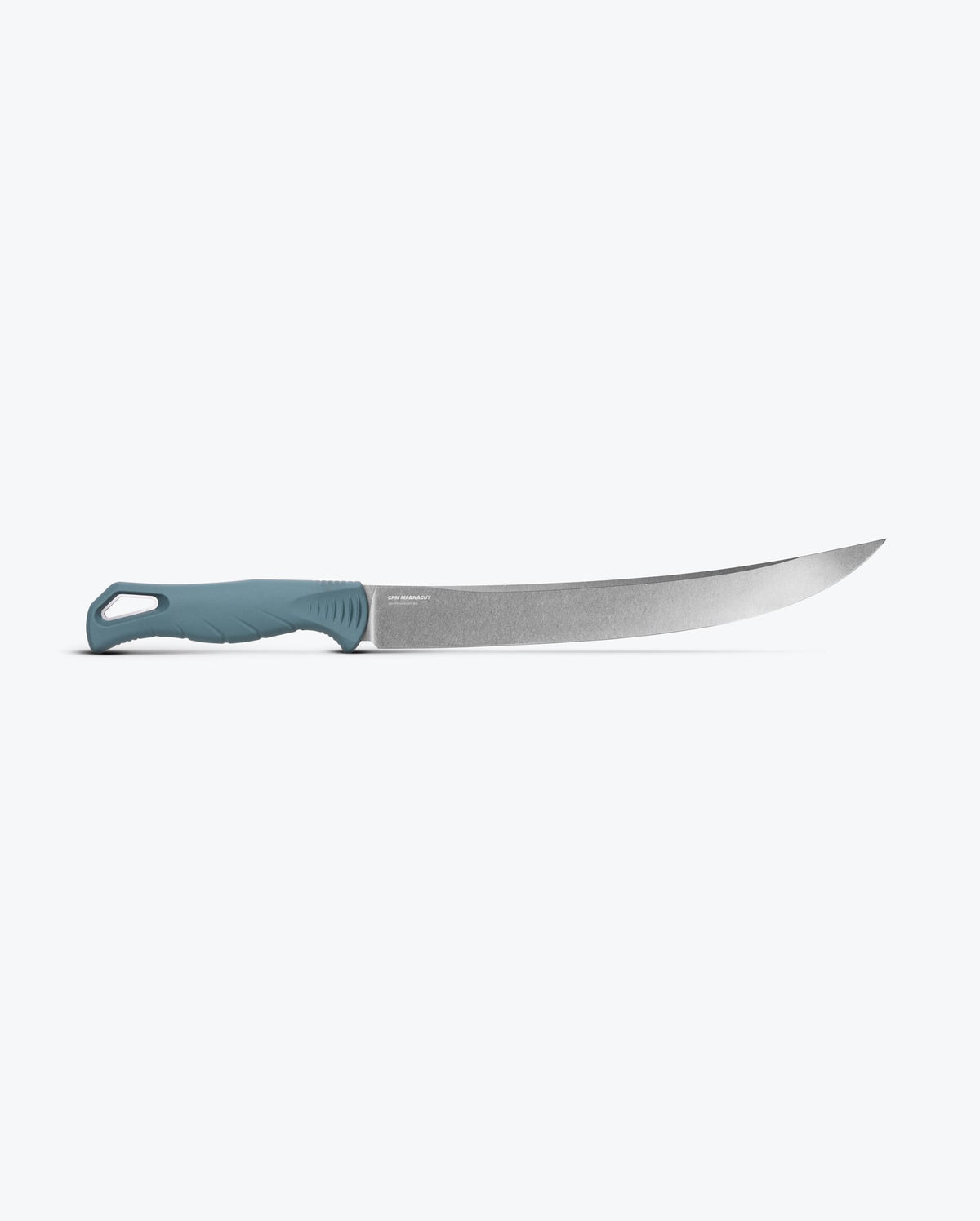 Benchmade Fishcrafter™ 9" Trailing Point - Depth Blue Santoprene® Handle - Flat Lay | Benchmade Knife Co.