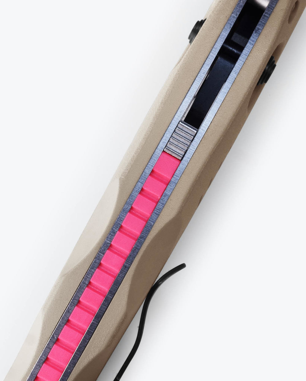 Custom Barrage® Pink Handle Spine Assisted Opening Detail | Benchmade Knife Co.