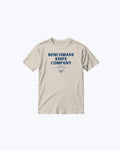 Cream BKC Women's Oversized Fit Tee - Flat Lay Front View showing BKC graphic text | Benchmade Knife Co.