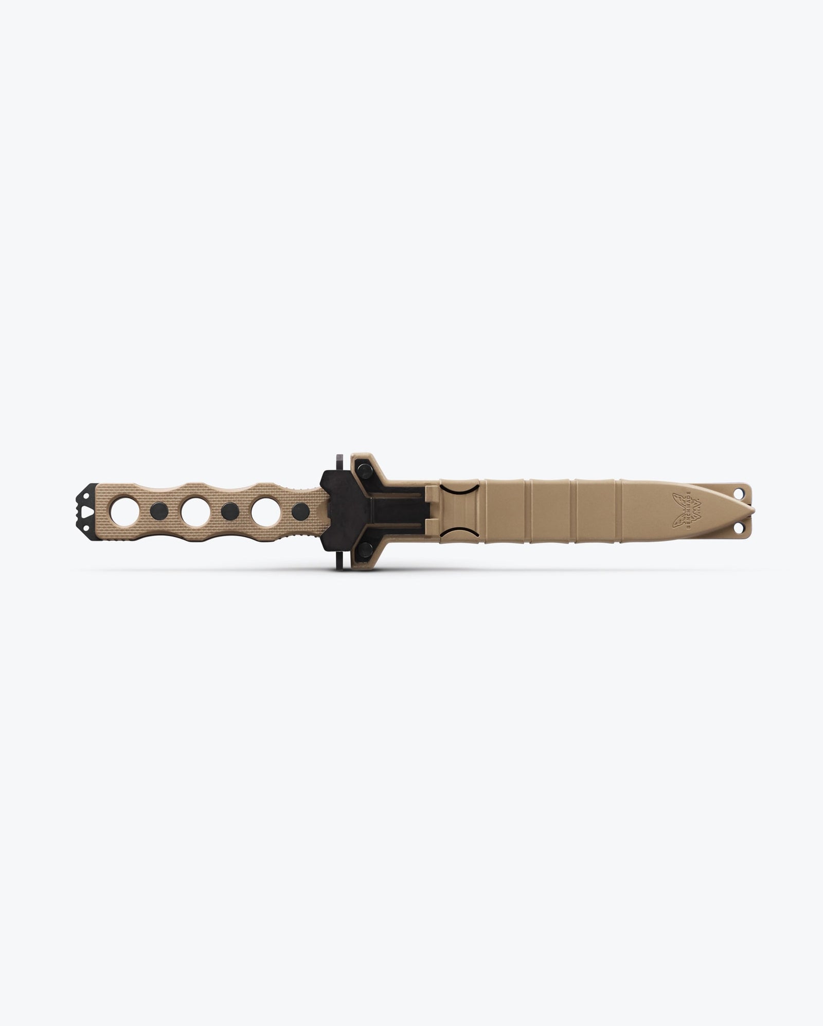 SOCP® Fixed Blade Desert Tan G10 with Sheath - Side Profile | Benchmade Knife Co.