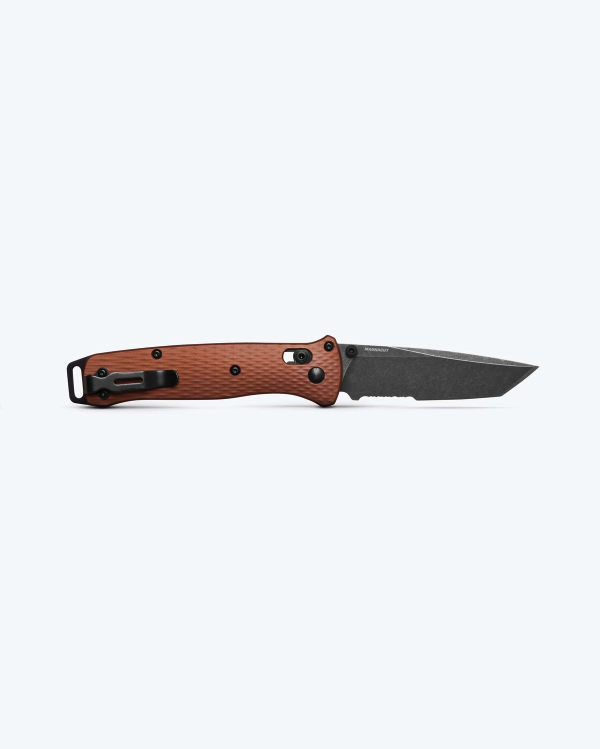 Bailout Burnt Copper Aluminum SBK Tanto Open - Rear Profile | Benchmade Knife Co.