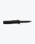 Phaeton® Black Aluminum OTF knife shown back view, opened | Benchmade Knife Co.