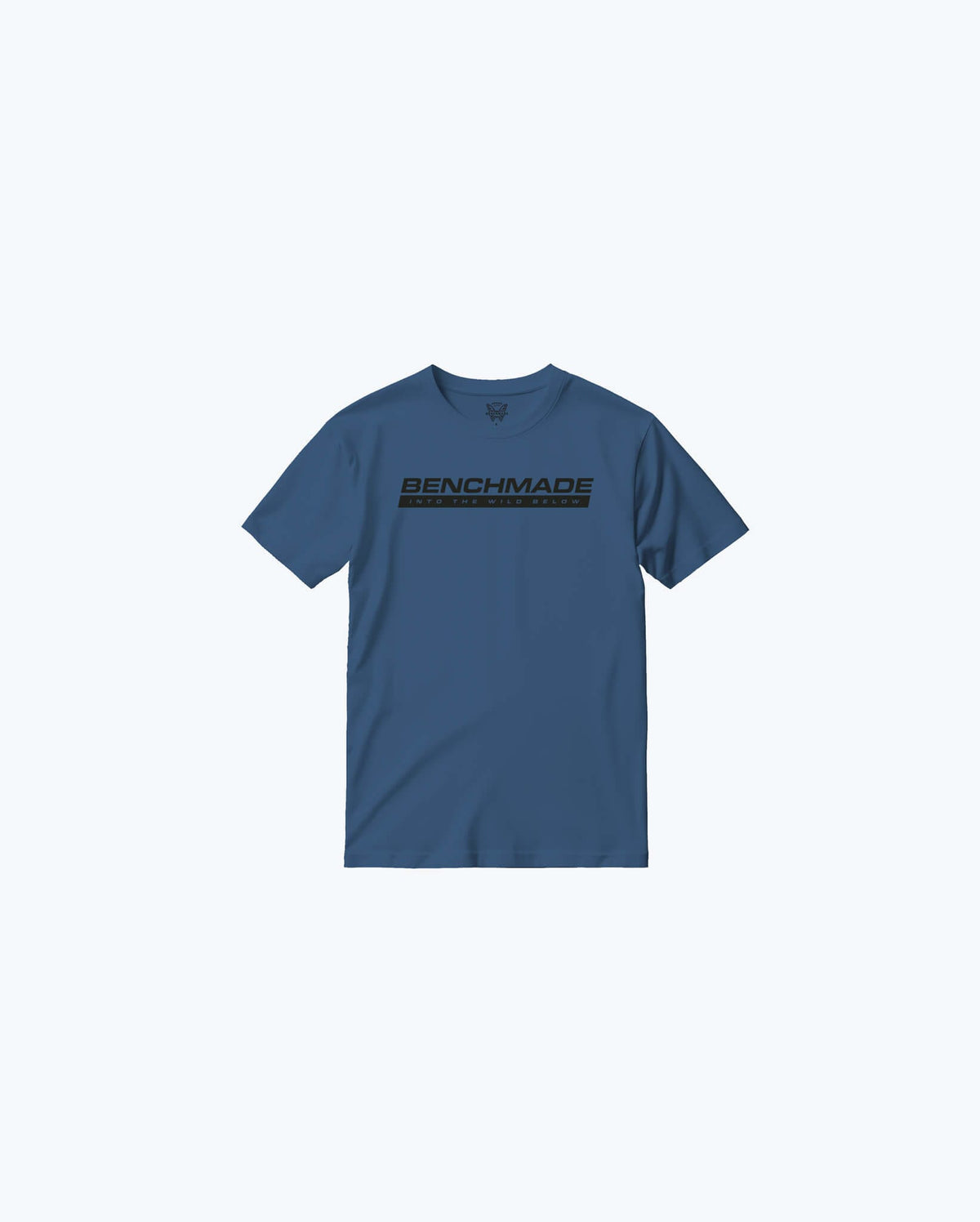 Depth Blue Cotton Into The Wild Below SS Tee - Back View | Benchmade Knife Co.