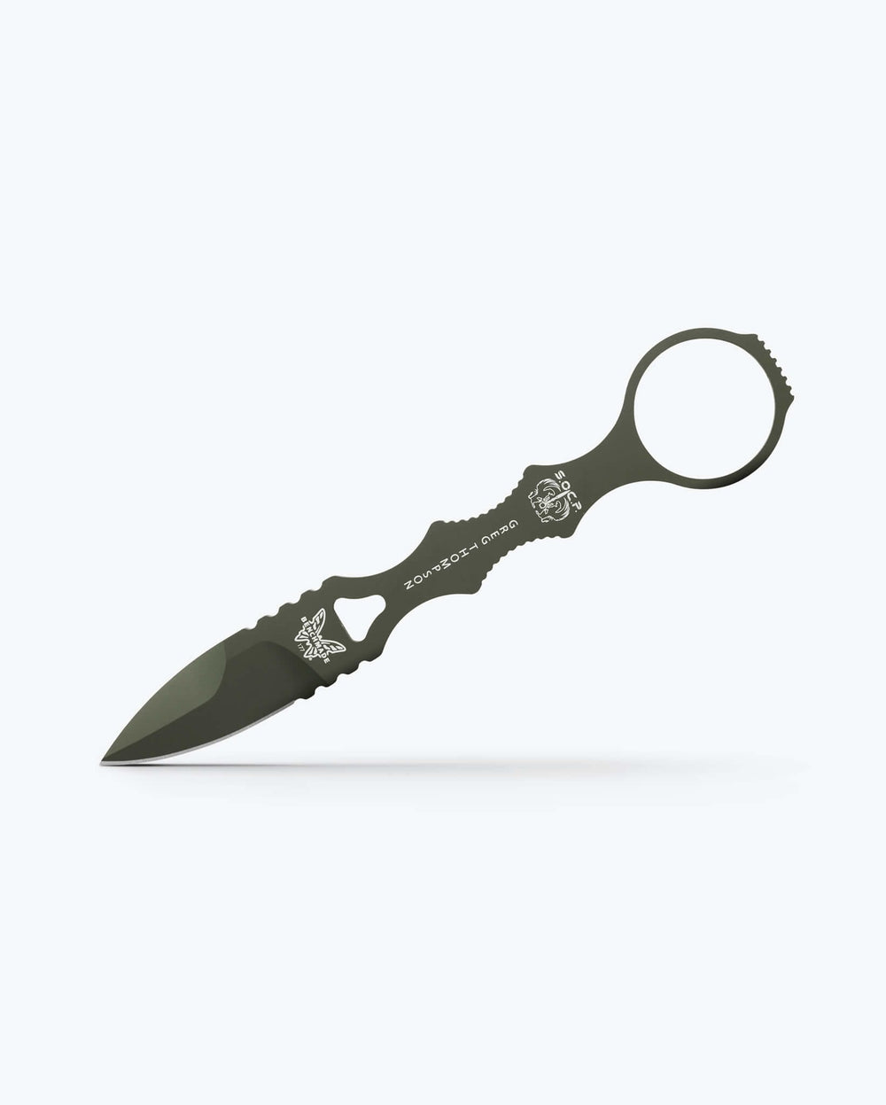 OD Green Mini SOCP® Dagger - Angled Side Profile | Benchmade Knife Co.