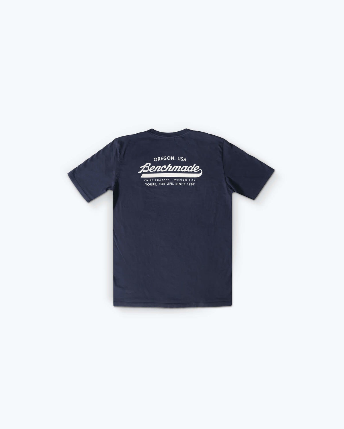 BKC Classic Script Tee - Back View Heritage Logo | Benchmade Knife Co.