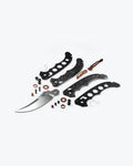 Benchmade Mini Bedlam Carbon Fiber Scimitar - Exploded Components View | Benchmade Knife Co.