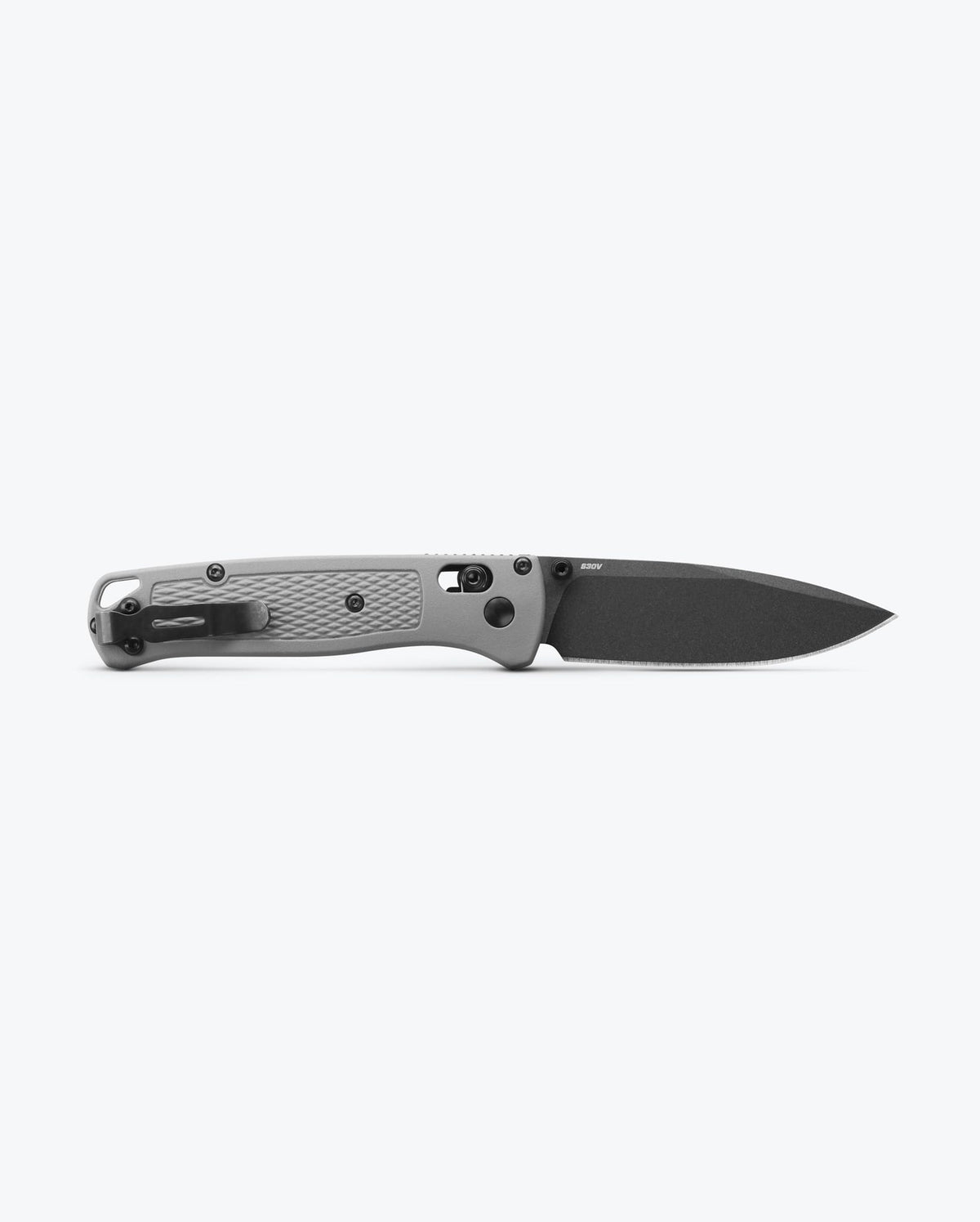 Bugout® Storm Gray Grivory® - Back Open Profile View | Benchmade Knife Co.
