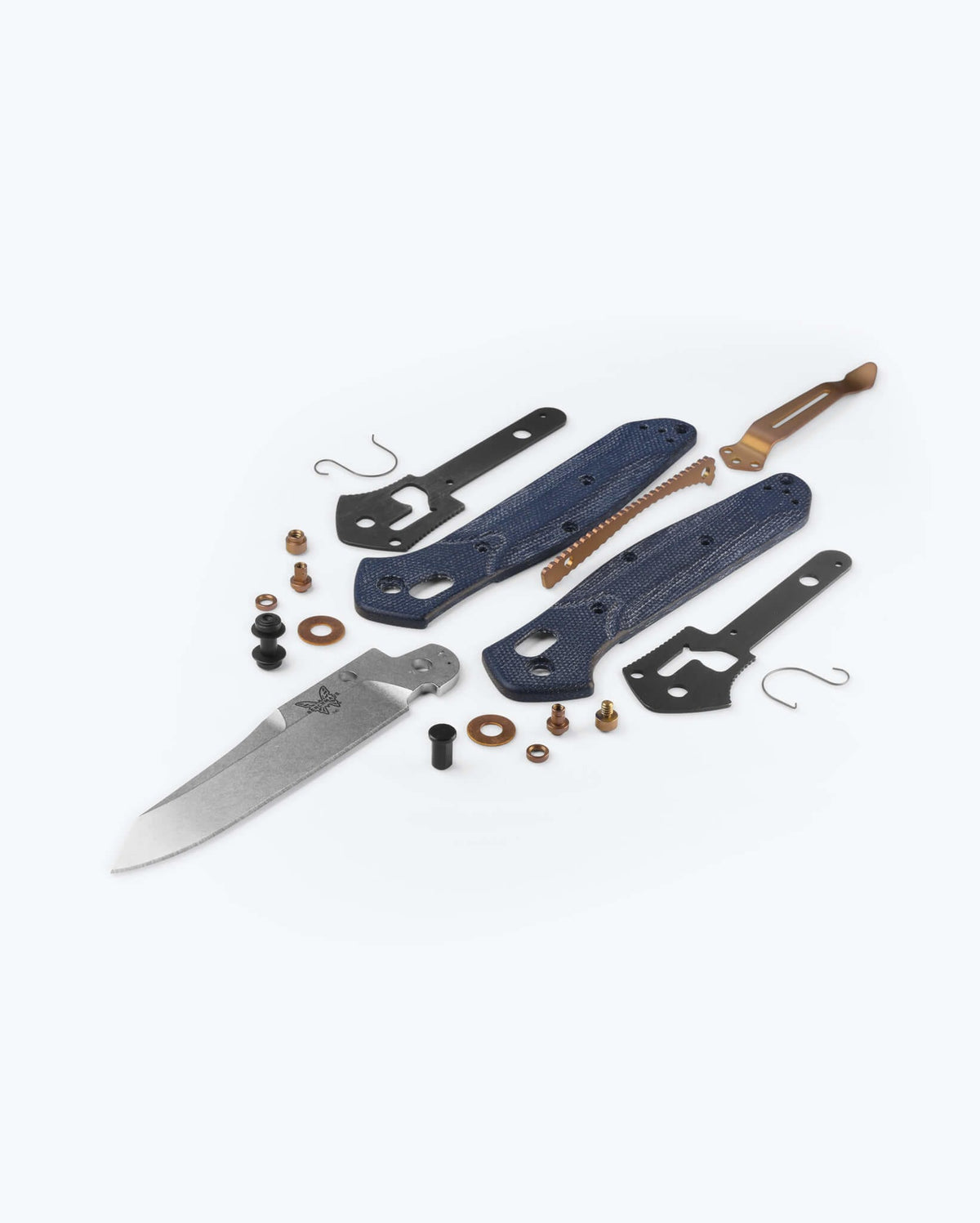 Benchmade Osborne Denim Micarta - Exploded Parts View | Benchmade Knife Co.