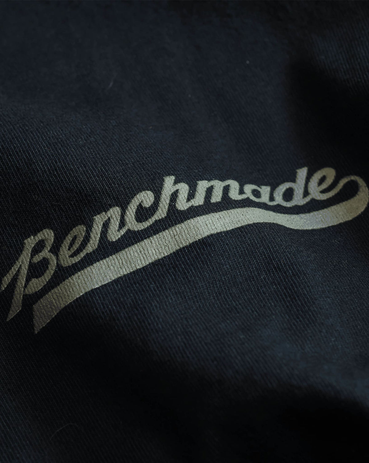 BKC Classic Script Tee - Chest Logo Close-Up Detail | Benchmade Knife Co.
