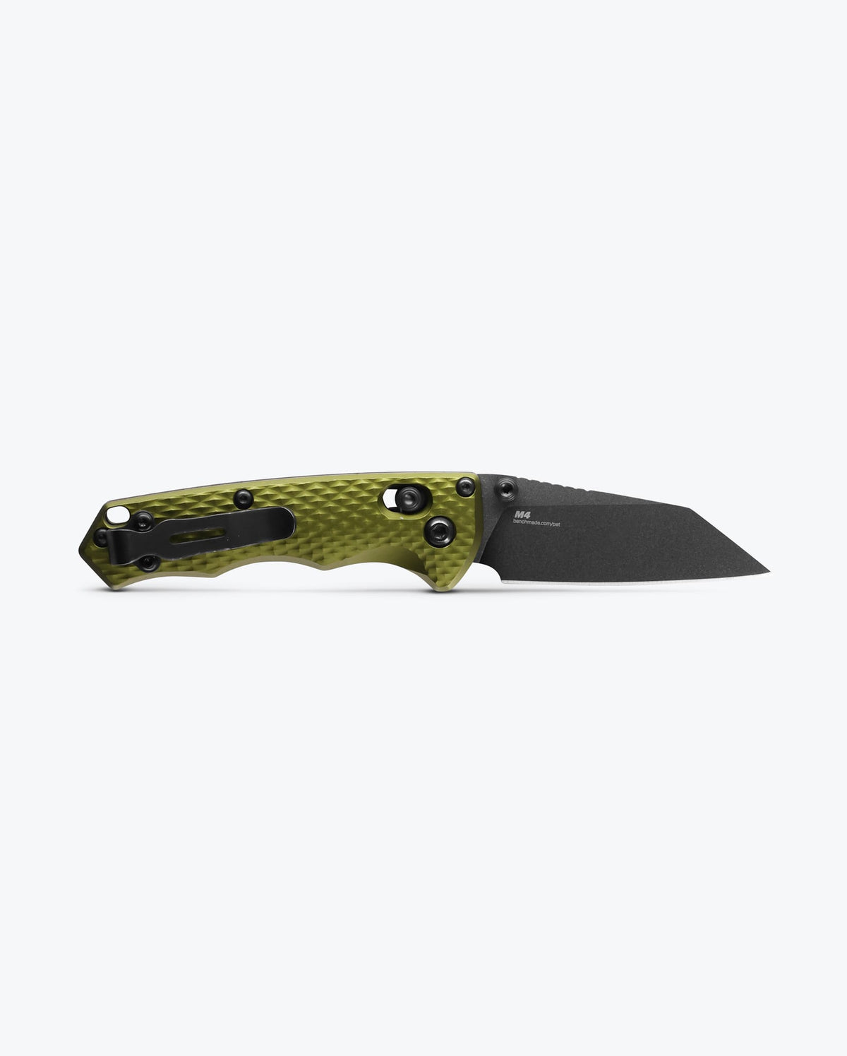 Full Immunity™ Woodland Green Aluminum Wharncliffe - Open Side Profile CPM-M4 Steel | Benchmade Knife Co.