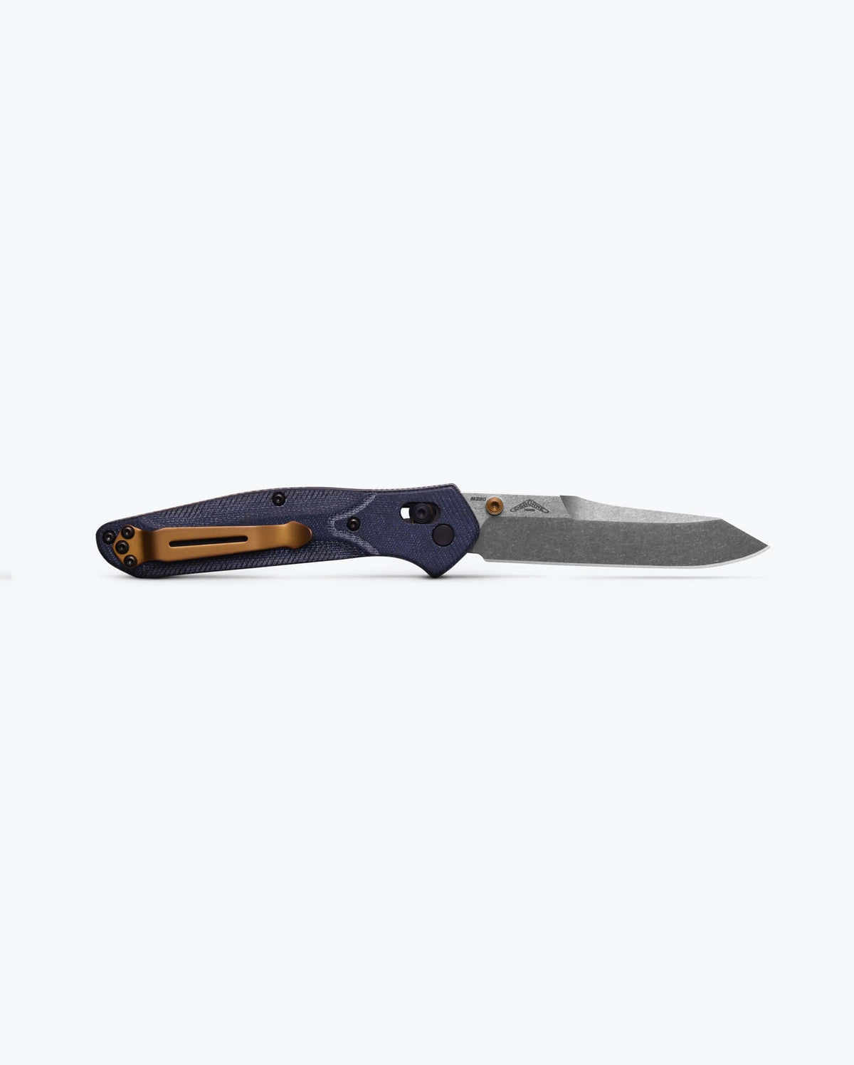 Benchmade Osborne Denim Micarta - Back View Open AXIS Lock | Benchmade Knife Co.