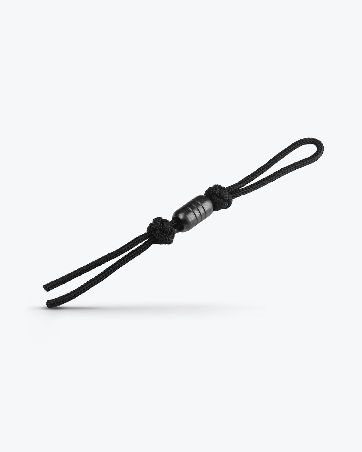 Black Paracord Lanyard with SS Bead Black PVD - Diagonal Angle | Benchmade Knife Co.