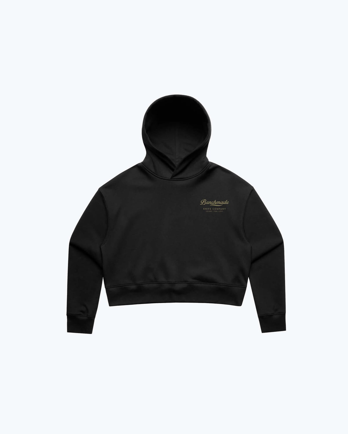 Women's Script Pullover Hoodie - Flat Lay Front View with Chest Logo | Benchmade Knife Co.
