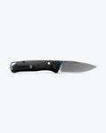 Mini Bugout® Carbon Fiber knife shown from the back, opened - S90V Steel | Benchmade Knife Co.