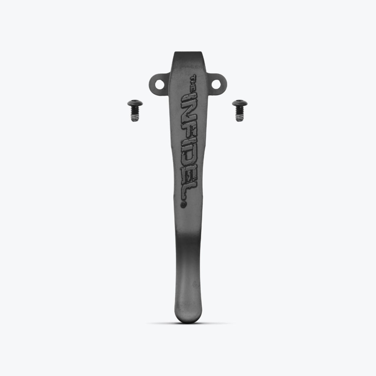 Black DLC Infidel Deep Carry Clip with Screws - Service Set Front View | Benchmade Knife Co.