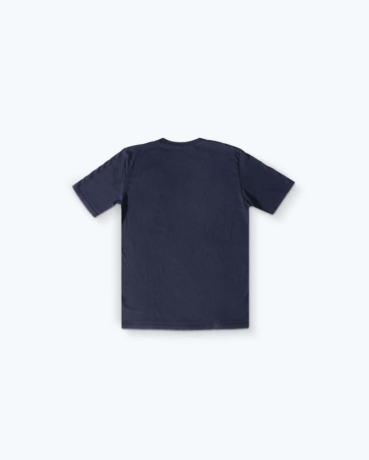 Navy BKC Basic Tee - Back View Flat Lay | Benchmade Knife Co.