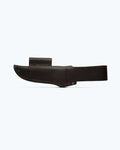 Brown Leather Sheath | 163 Bushcrafter - Side Profile Flat Lay | Benchmade Knife Co.