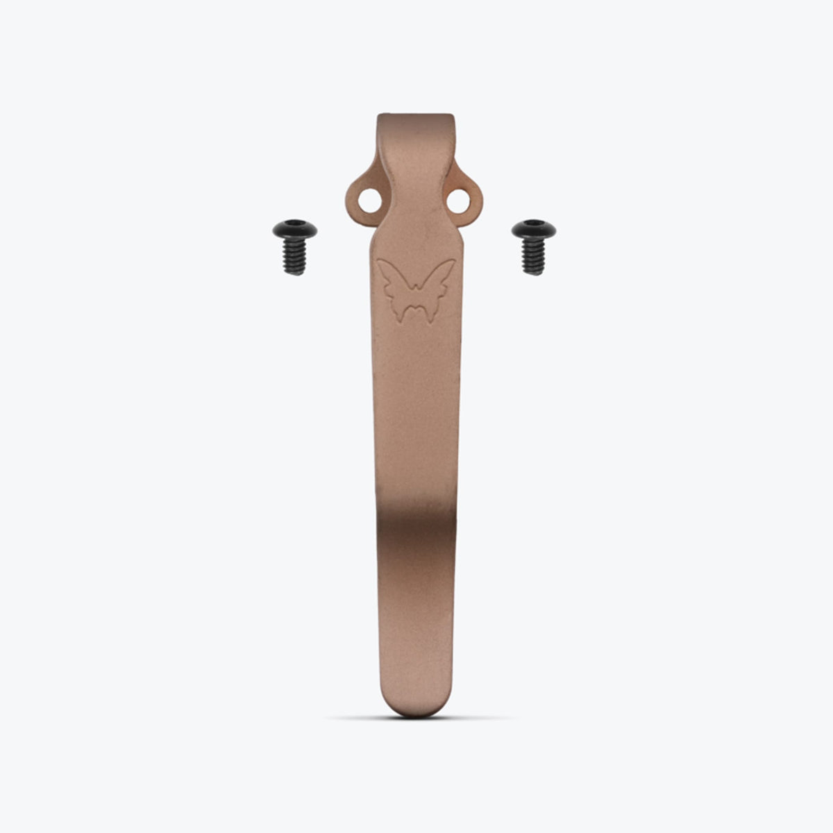 FDE PVD Deep Carry Clip with Black Screws - Product View | Benchmade Knife Co.