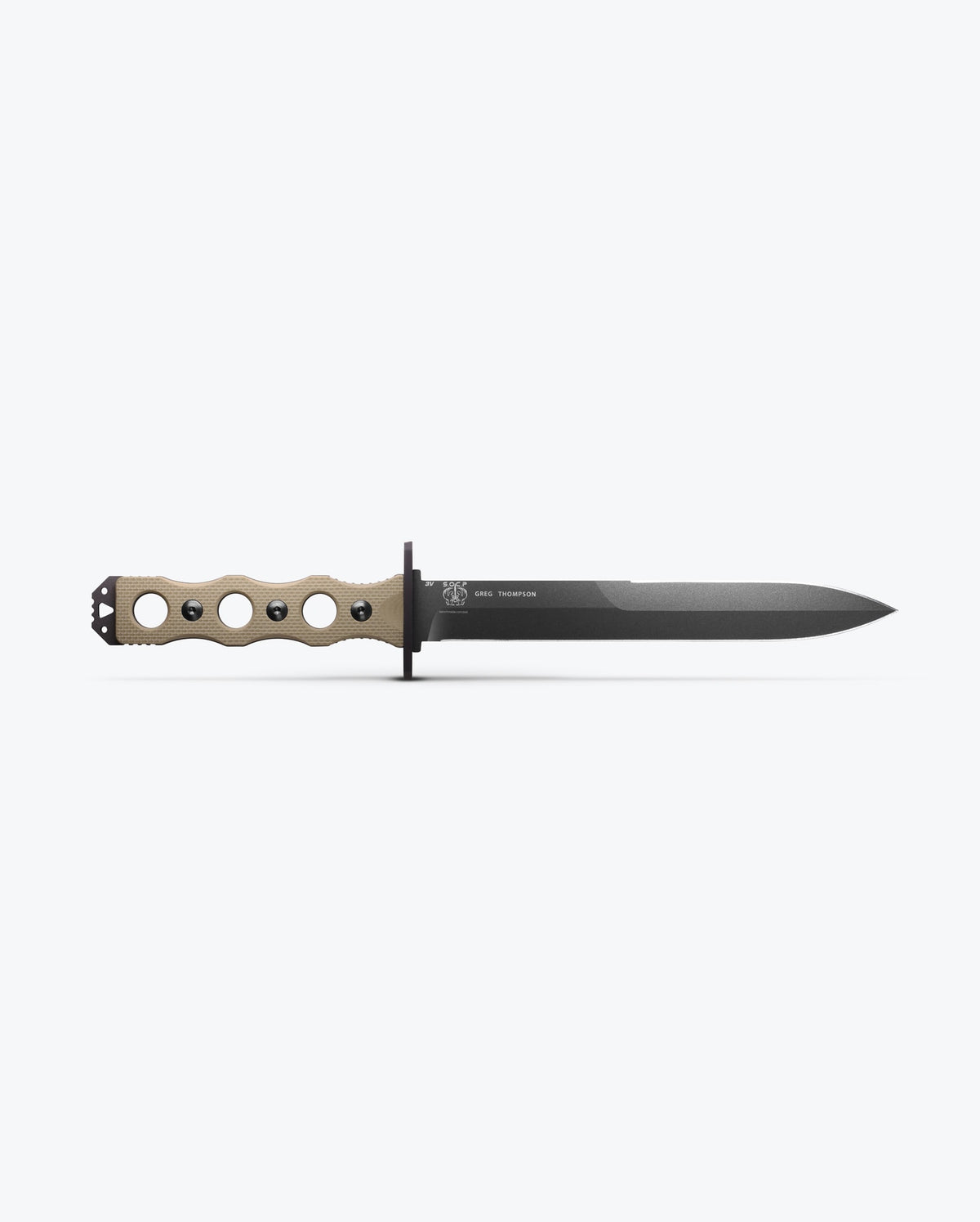 SOCP® Fixed Blade Desert Tan G10 - Reverse Side Profile | Benchmade Knife Co.