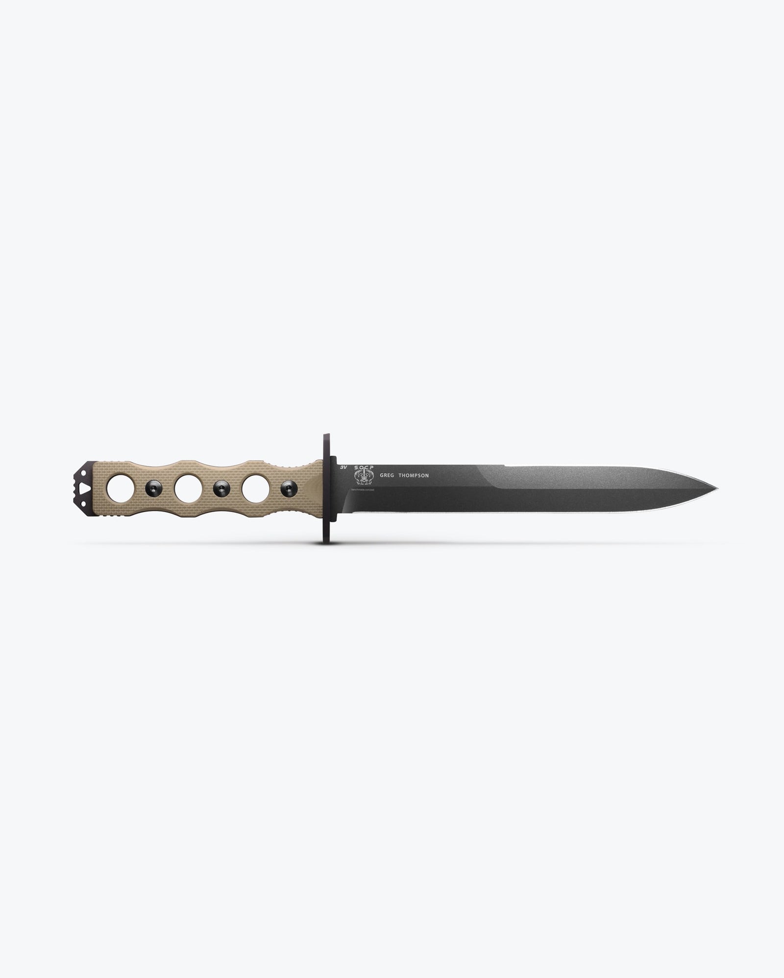 SOCP® Fixed Blade Desert Tan G10 - Reverse Side Profile | Benchmade Knife Co.