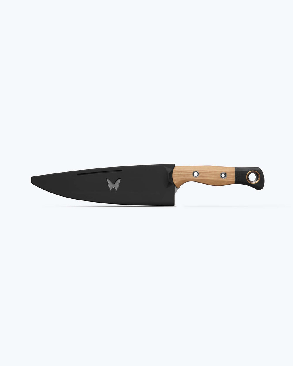 Chef Knife Maple Valley Richlite - Front View with Blade Sheath | Benchmade Knife Co.