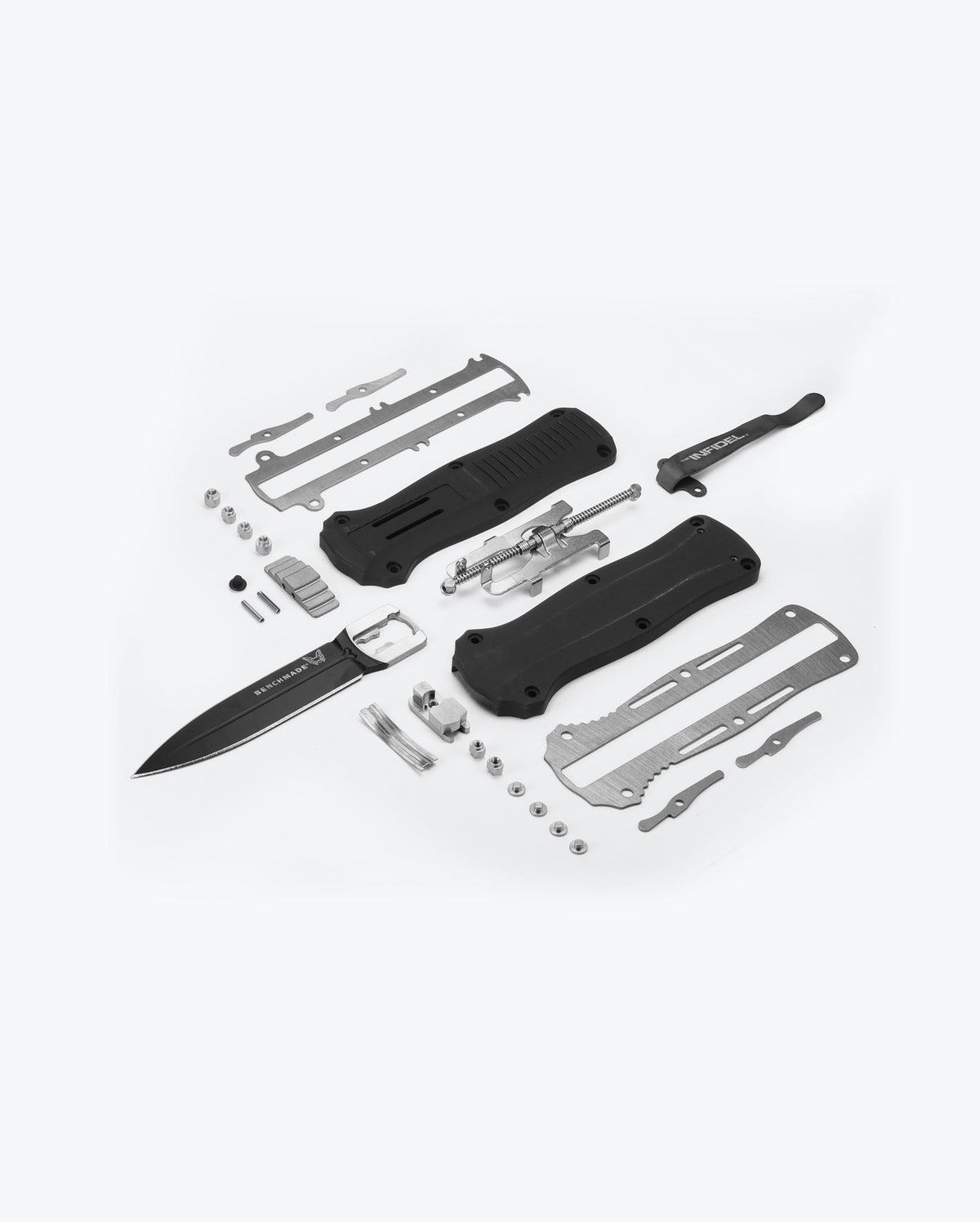Mini Infidel® Black Aluminum Knife - Complete Disassembled Components | Benchmade Knife Co.