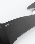 N680 Steel Blade Close-Up View Serrated Edge Detail - Benchmade Knife Co.
