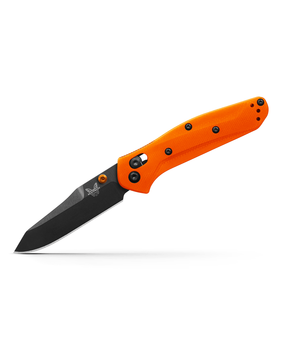Benchmade 945 Mini Osborne - Orange Handle Angled View | Benchmade Knife Co.