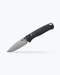 Damascus Steel Custom BUGOUT® knife angled tip down - Carbon Fiber | Benchmade Knife Co.