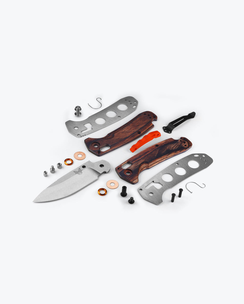 Benchmade North Fork Stabilized Wood Drop-point - Complete Exploded Parts View | Benchmade Knife Co.