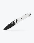 Mini Bugout® White Grivory® EDC Knife - Side Angle Open | Benchmade Knife Co.