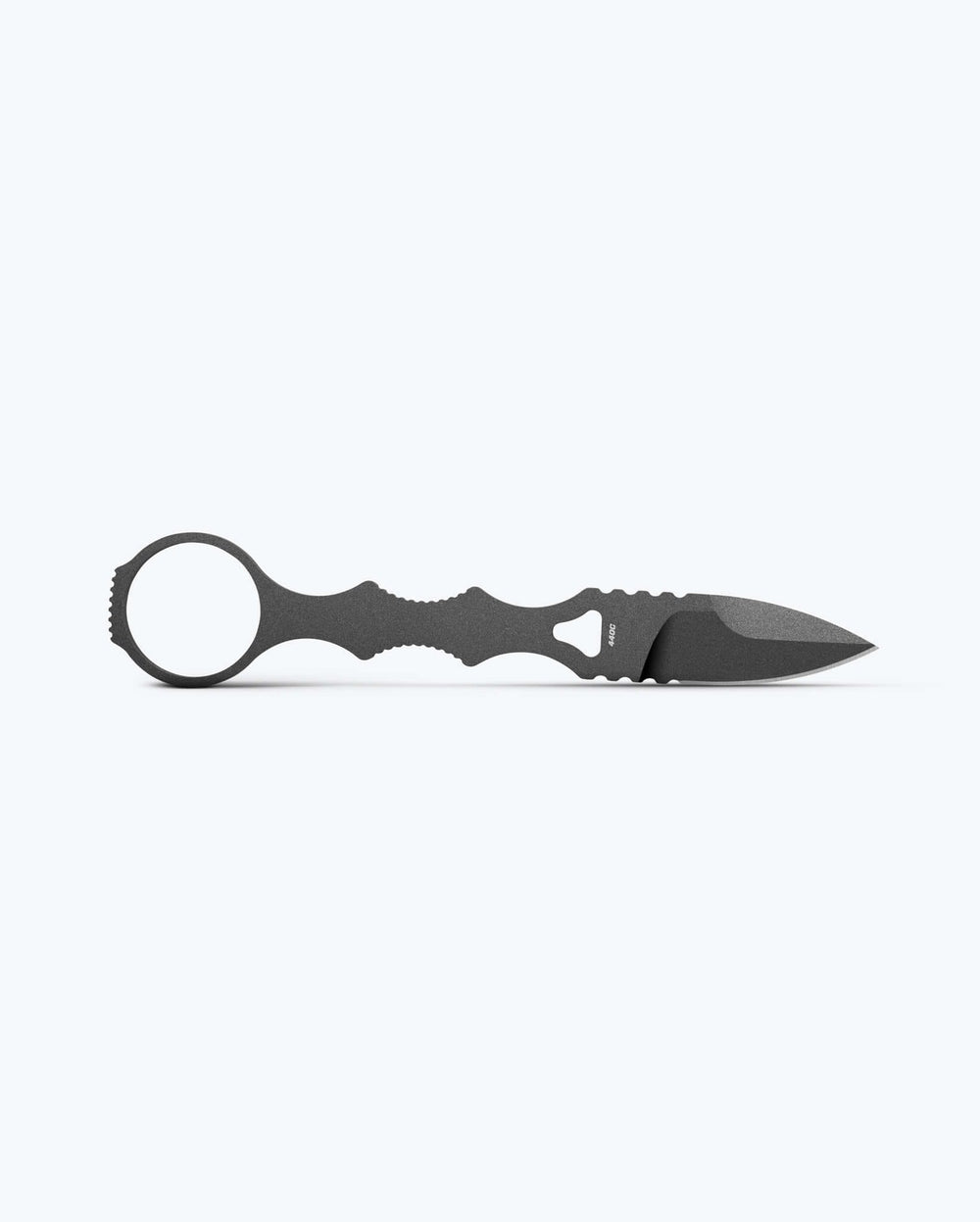 Tungsten Gray Mini SOCP® Dagger - Top View with Ring Handle | Benchmade Knife Co.