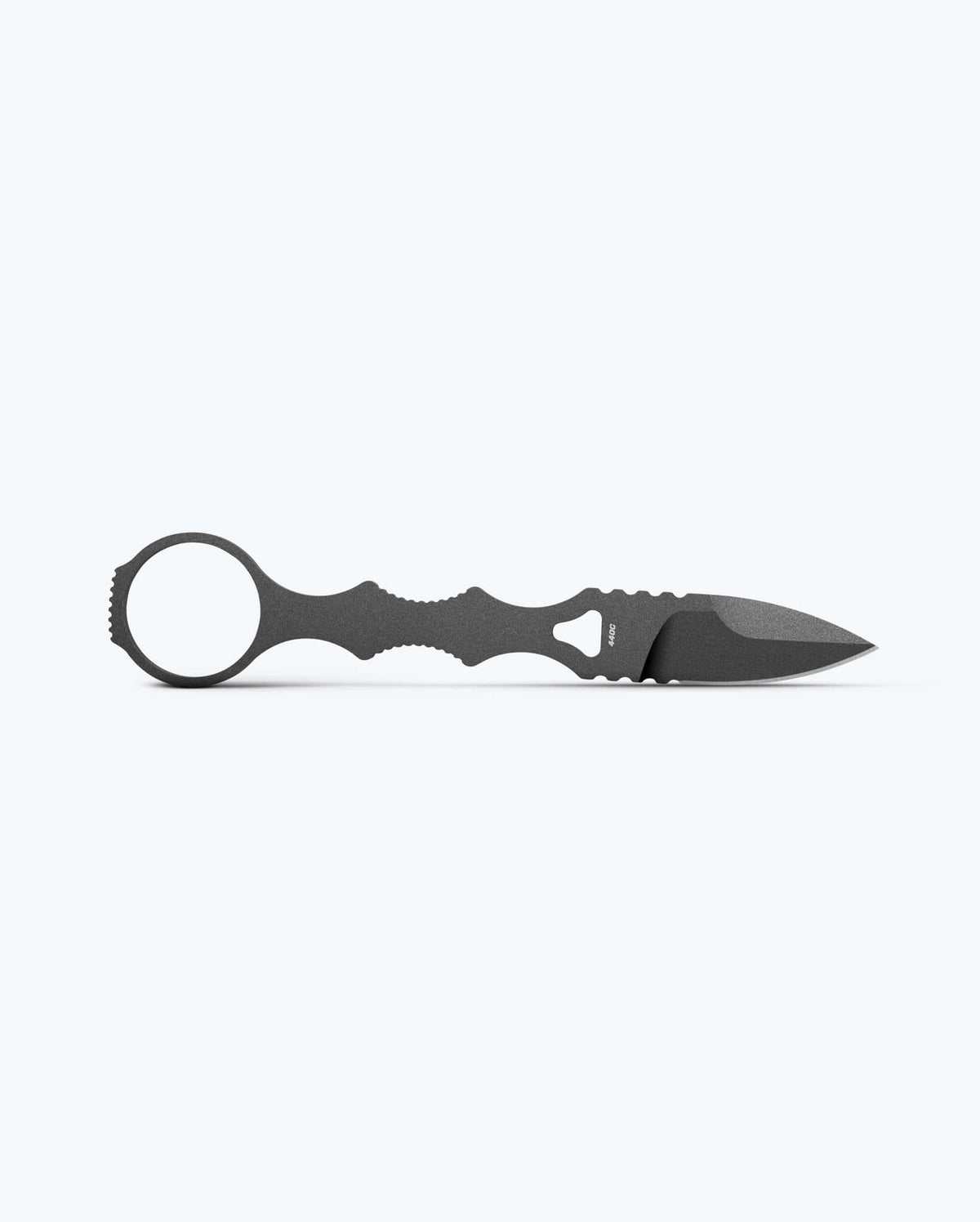 Tungsten Gray Mini SOCP® Dagger - Top View with Ring Handle | Benchmade Knife Co.