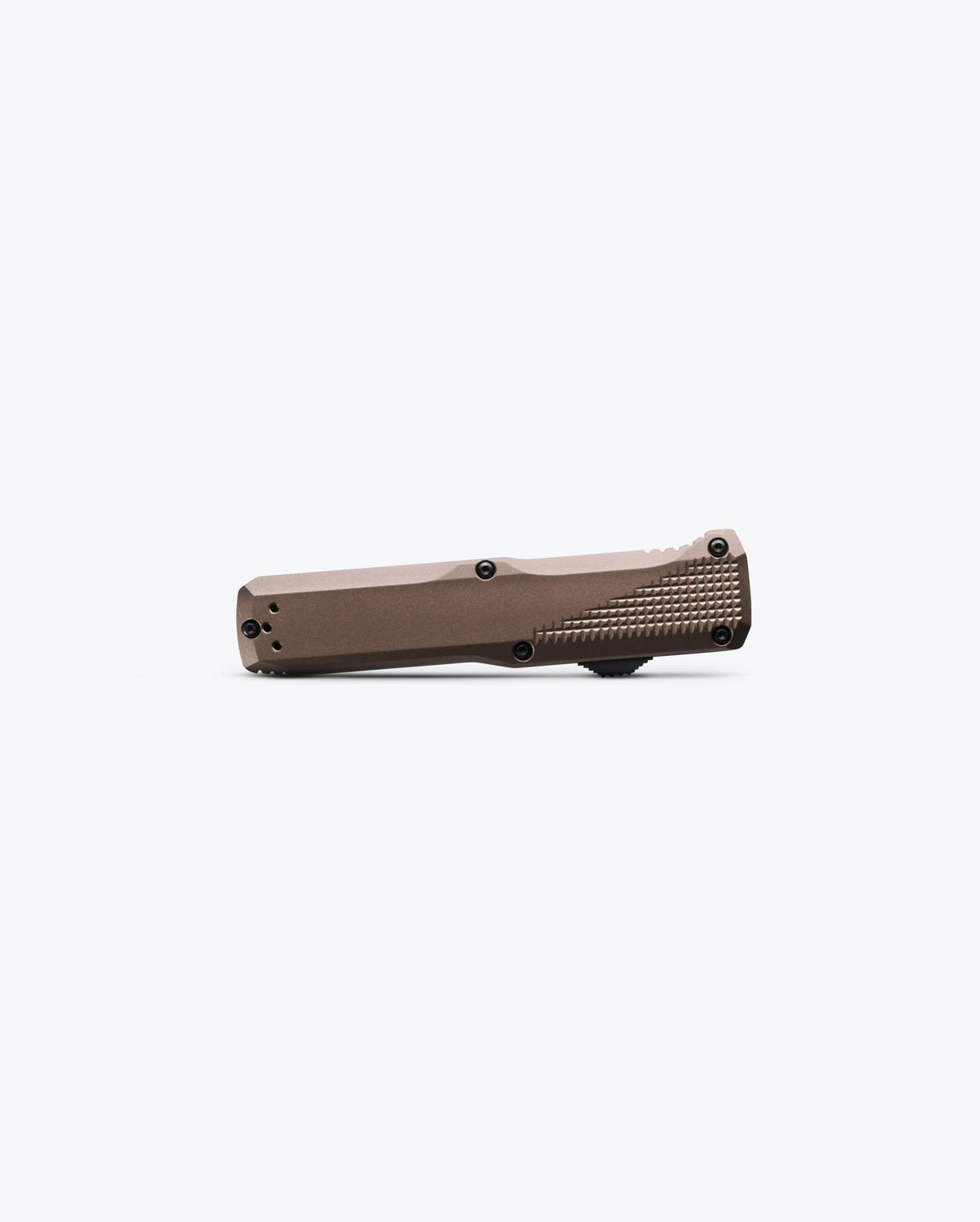 Benchmade Phaeton Dark Earth Aluminum OTF Knife - Closed Side View | Benchmade Knife Co.