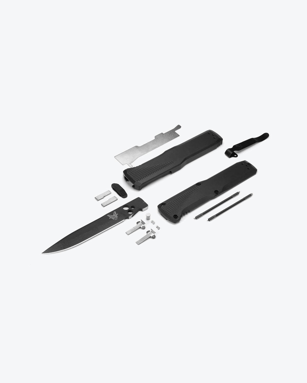 Phaeton® Black Aluminum knife exploded parts diagram view | Benchmade Knife Co.